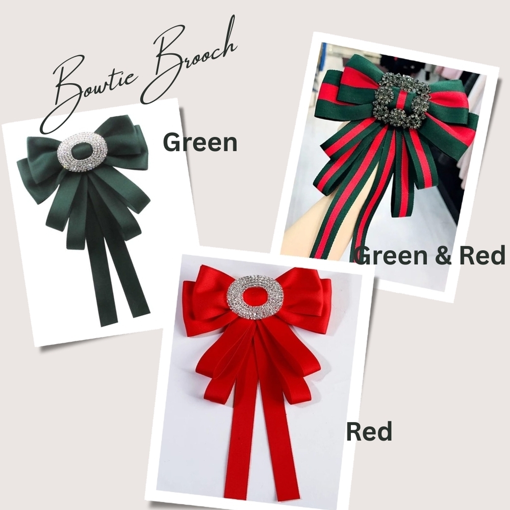 Elegant Bowtie Brooch Set - 3pcs Set - Picture 10 of 12